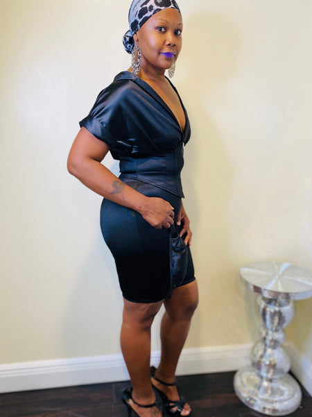 Ebony short set w/mask